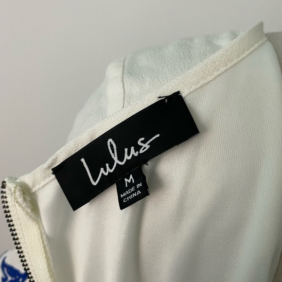 Lulus embroidered shift dress sz- med - Picture 7 of 8